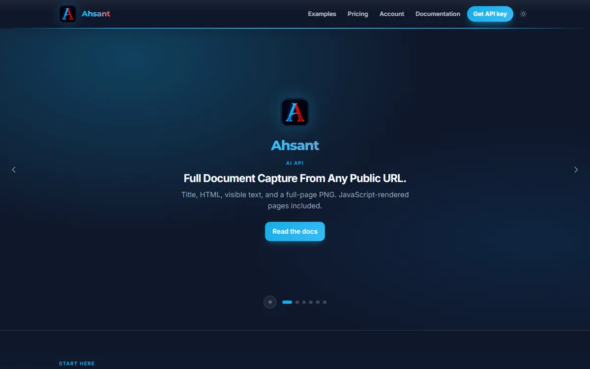 Ahsant Homepage