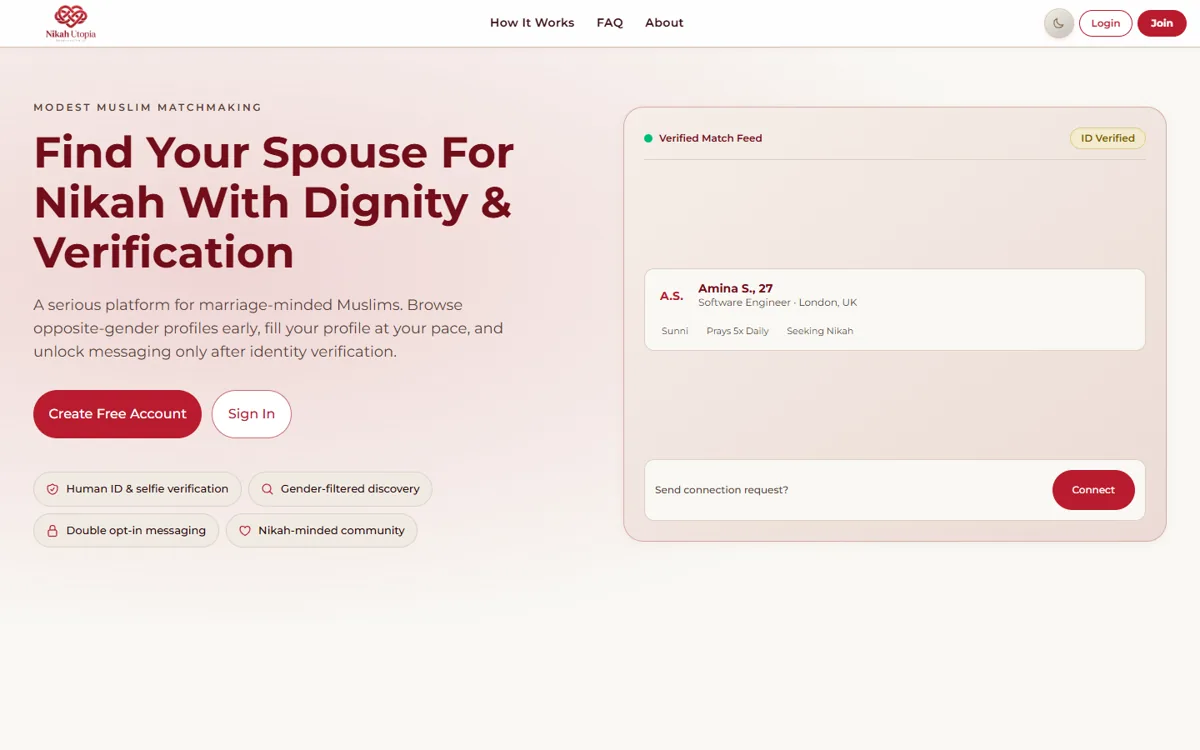 Nikah Utopia Homepage